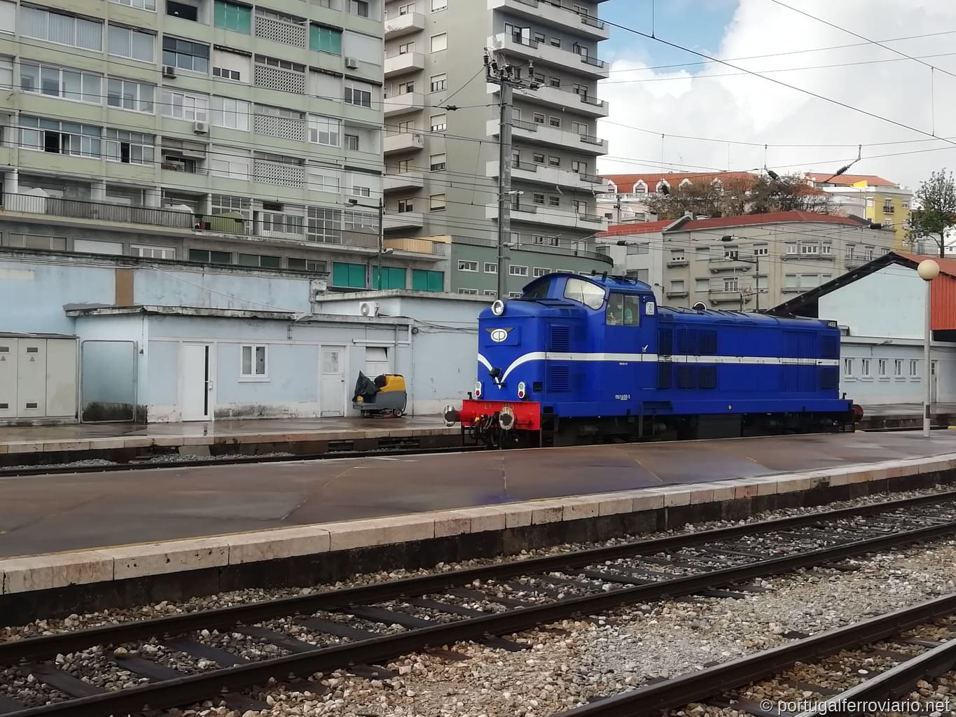 Locomotiva 1455 em Santa Apolónia