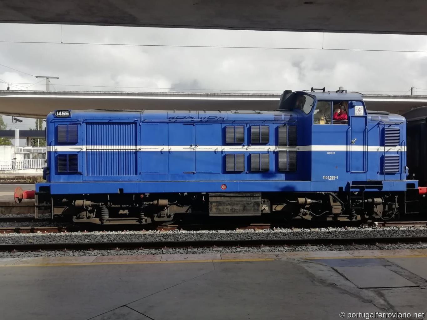 Locomotiva 1455 em Santa Apolónia