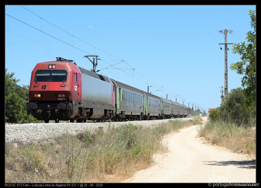 5620 (IC 672 Faro - Lisboa) Linha do Algarve Pk 32
