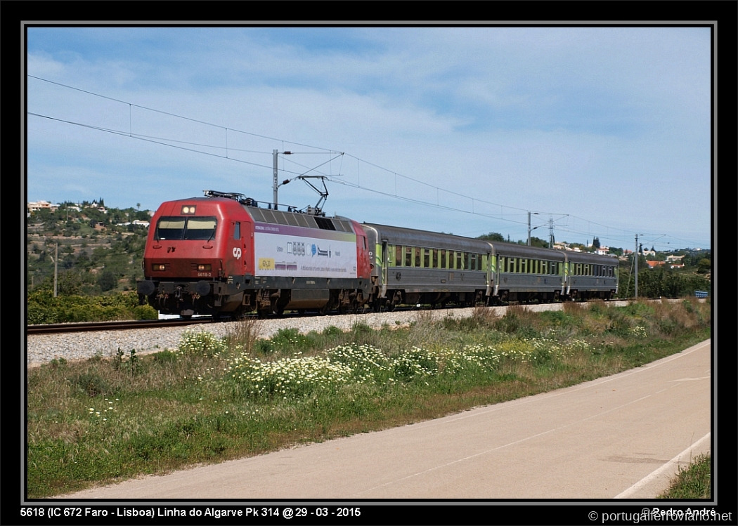 5618 (IC 672 Faro - Lisboa) Linha do Algarve Pk 31