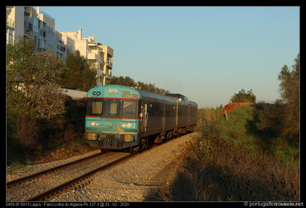 0458 (R 5913 Lagos - Faro) Linha do Algarve Pk 327