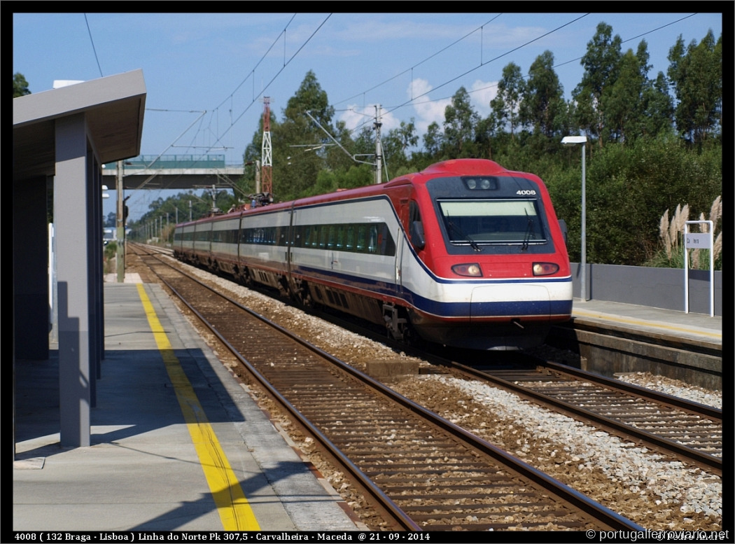 4008 ( 132 Braga - Lisboa) Linha do Norte Pk 307.5